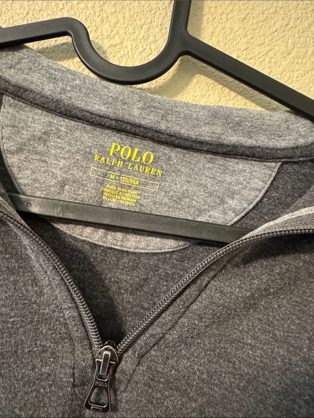 Polo by Ralph Lauren Men's Charcoal Zip-Up Sweater